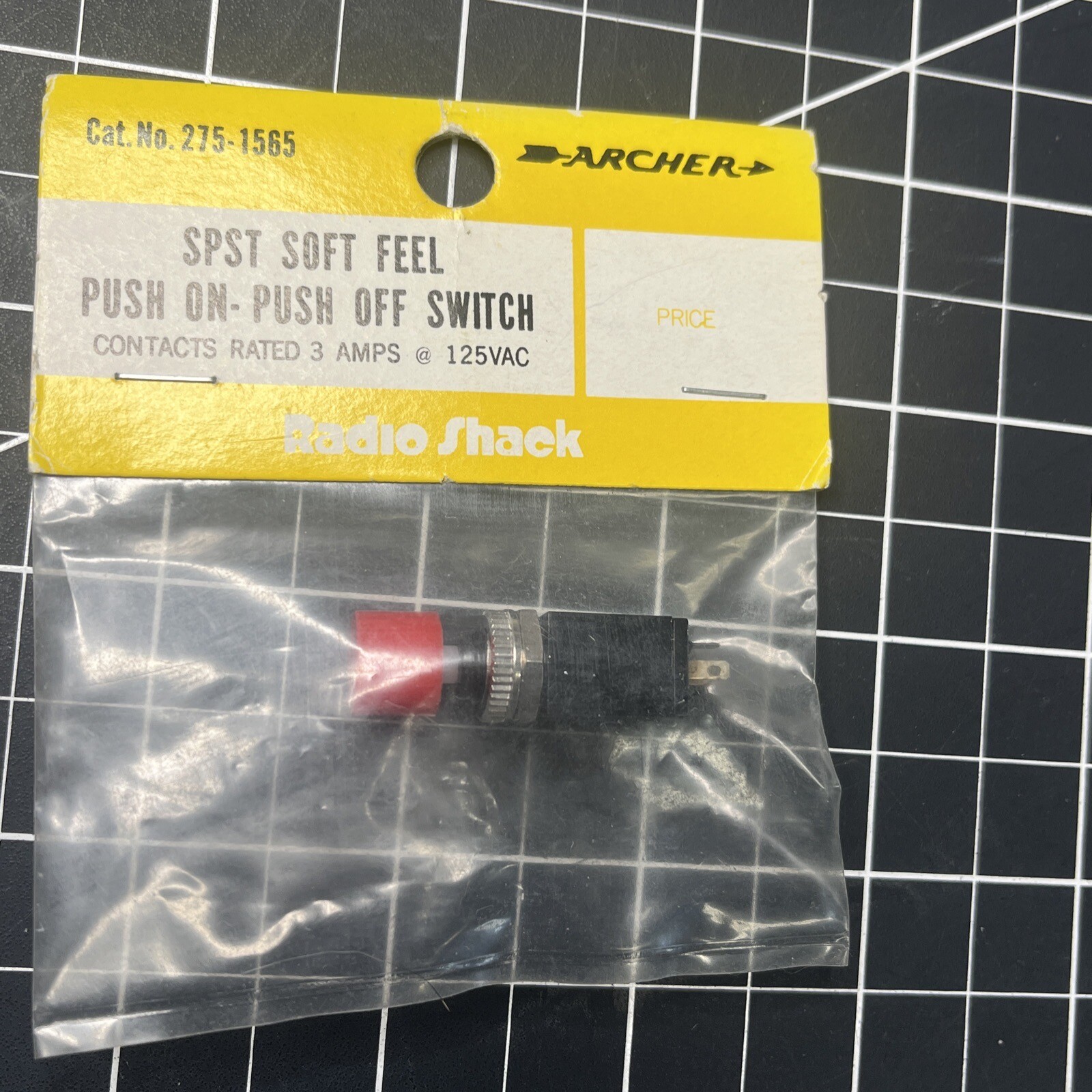 275-1565 ~ Archer ~ SPST Soft Feel Push On Push Off Switch ~ NOS | eBay