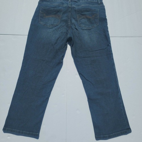 Pantalones de mezclilla para mujer The Limited Denim 312 10 de altura media rectos recortados azules - Imagen 2 de 6