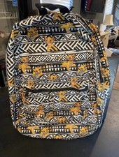 Rare Disney The Lion King Black  White Pattern Simba Full Size Backpack