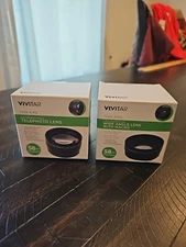 NIB Lot 2 Vivitar 58mm Telephoto Lens And Wide Angle Lens Attachment With Macro