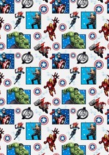 MARVEL COMIC Birthday Gift Wrap - Marvel Super Heroes Gift Wrap - Hulk Spiderman