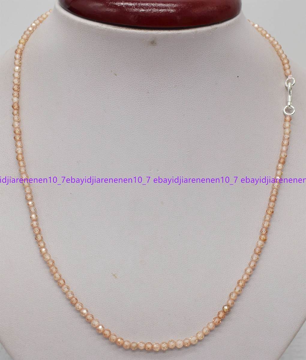 5 Strands Genune Mult Cubc Zrcon Beaded Gemstone Necklace, Mult Zrcon Ready to Wear
