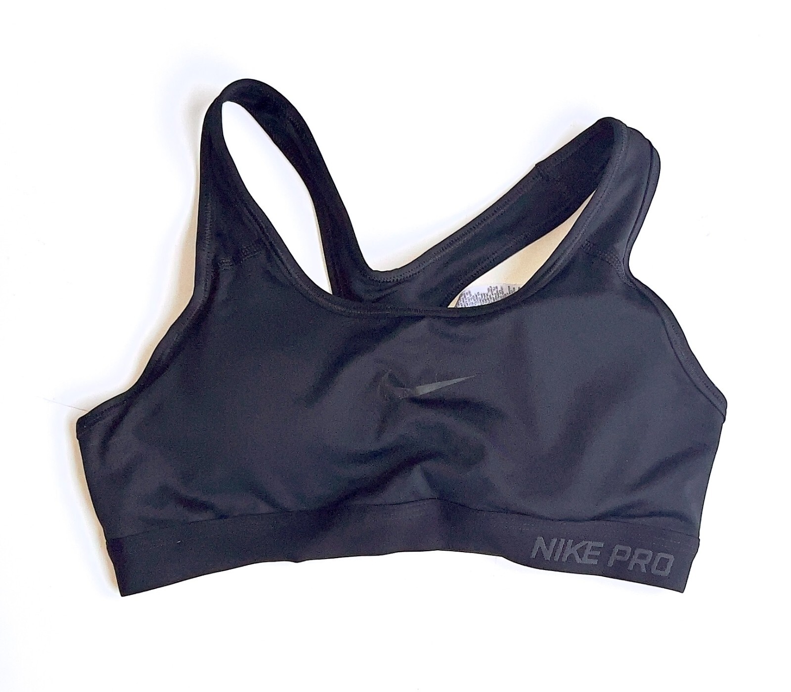 Nike Sports Bra Women's Size Small Athletic Sleeveless Poly Blend Dri-Fit Black-image