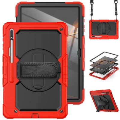 HeavyDuty Case W Screen Cover For Samsung Galaxy Tab S8 S9 S10 FE+ Ultra Tablet^