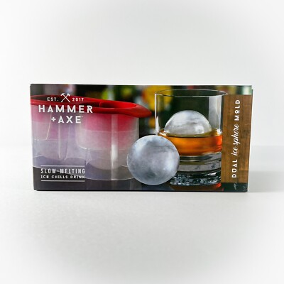 Hammer + Axe Dual Ice Sphere Mold Slow Melting Ice Chills Drinks Cocktails New | eBay