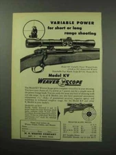1951 Weaver KV Scope Ad - Variable Power