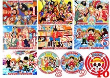 Cialda - Ostia per torte One Piece Anche tonda e personalizzabile Anche A3