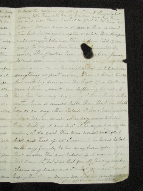 GUERRA CIVIL CAROLINA DEL SUR CARTA CONFEDERADA ISLA MORRIS 1861 Foto 4 de 4