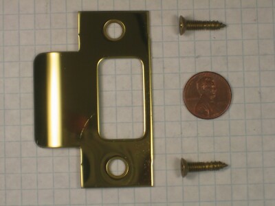 ARROW #300-605 LOCK STRIKE, POLISHED BRASS (US3), 2-3/4'' HEIGHT, 1-1/8'' WIDTH