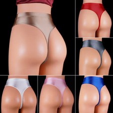 Womens Ultra Smooth Shiny G-String Bikini Thong Stretch Panties Briefs Underwear