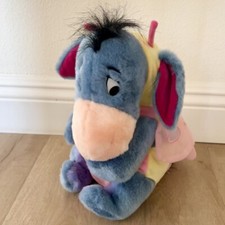 RARE 2001 Easter UK Disney Store Eeyore Butterfly Plush Stuffed Animal Toy NWT