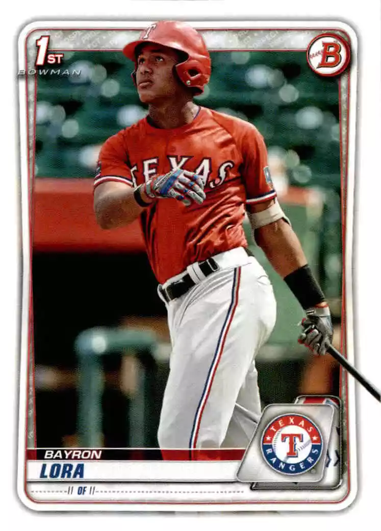 2020 1st Bowman BP52 Bayron Lora Texas Rangers