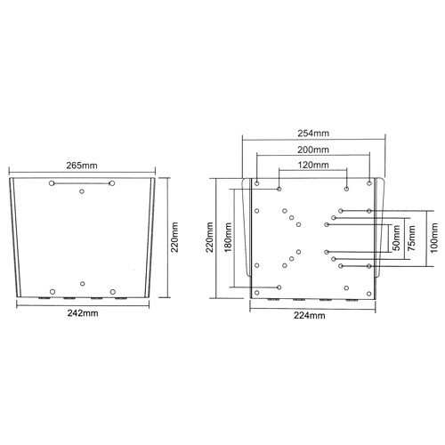 Thumbnail - Inline Wandhalterung/platte Für Flachbildschirme 43-94cm (17-37") Max.