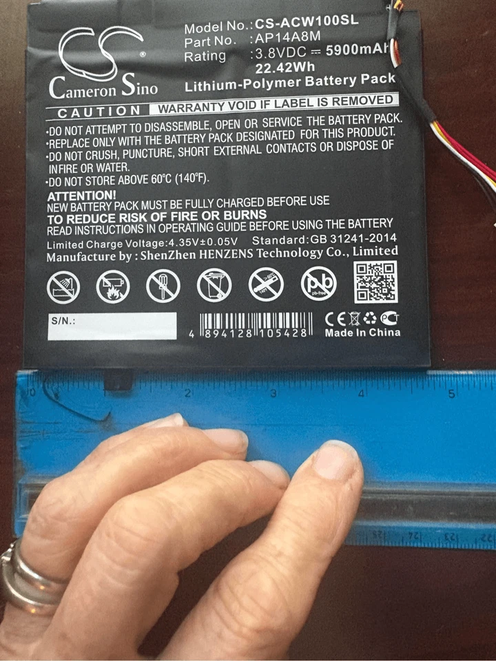 Acer Laptop battery, new, CA-ACW100SL - Image 3 of 4