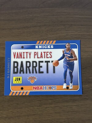 RJ Barrett New York Knicks 2020-21 Panini NBA Hoops Vanity Plates Trading #25