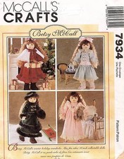 McCall's Betsy Doll Clothes Pattern 7934 Size 18" UNCUT