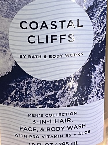 Bath & Body Works COASTAL CLIFFS Men's 3 in 1 Face Hair & Body Wash 10 oz - Picture 3 of 4