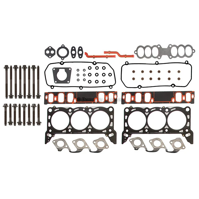 Compatível com 97-98 3.8L Mercury Cougar Ford Mustang conjunto de parafusos de junta de cabeça 232CID VIN 4 - Imagem 2 de 4
