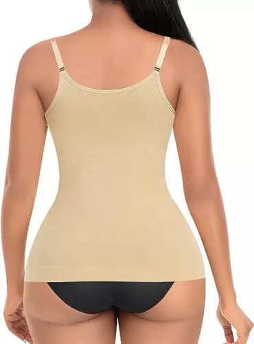 Firm Tummy Waist Control Body Shaper Slimming Cami Shapewear Seamless Vest Top - Picture 6 of 41