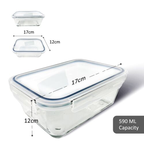 Premium Glass Food Storage Leak Proof Airtight Lids Lunch Meal Bento Container - Picture 6 of 12
