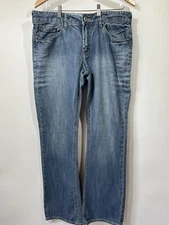 Buffalo David Bitton King Basic Jeans Mens 33x32 Slim Boot Dark Wash