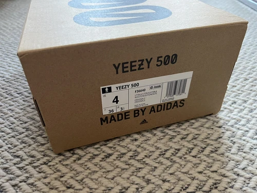 Yeezy 500 box label new arrivals