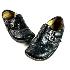 Alegria Nursing Comfort Shoe Clog Tooled Leather Womens US 8-8.5 Slip On Casual