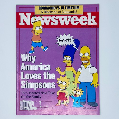 Simpsons New Week Newsweek Magazine Why America Loves the Simpsons Gorbachev's Ultimmatum ...