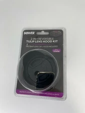 Bower - Pro Series Tulip Lens Hood and Lens Cap for Most 52mm Lenses - Black
