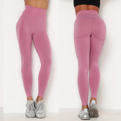 Pantaloni Yoga Donna Vita Alta Leggings Anticellulite Allenamento Compressione Push-Up - Foto 33 di 46