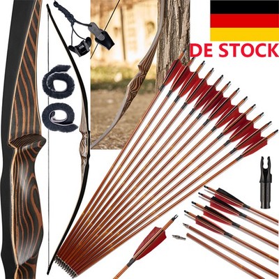 54'' 30-70lbs Traditioneller Bogenschießen Langbögen Recurvebögen Jagdbogen