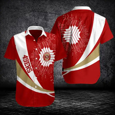 San Francisco Football Team SF 49erss Hawaiian Shirt Button Down Unisex Adults