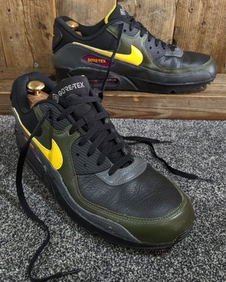 Nike Air Max 90 GTX Gore-Tex schwarz olivgelb wasserdicht Herren UK 10 DJ9779-001
