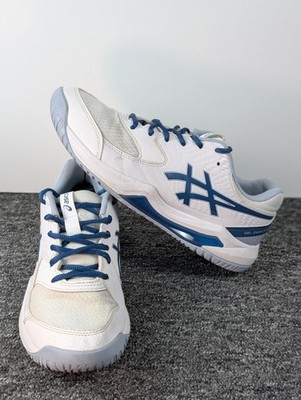 Asics Gel-Dedicate 8 Mens Size 8 Athletic Tennis Shoes White Mako Blue 1041A408