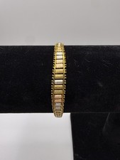 9ct Tri-Coloured Gold Bracelet, 19cm, 8.70g