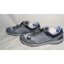Zapatos de senderismo Jack Wolfskin para mujer tejidos cruzados bajos 8,5 gris Haze Gorp azul