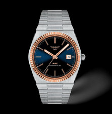 Tissot PRX Powermatic 80 Blue Dial Auto 40mm Rose Gold Bezel Bracelet
