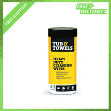 Heavy Duty Cleaning Wipes, Fiber Weave, 8 Inch by 7 Inch, 40 Count