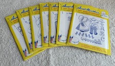 Lot of 7 NEW Aunt Martha's Hot Iron Embroidery Transfers, Country-Christmas-Etc
