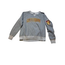 Harry Potter Gryffindor Crest Sweatshirt Pullover Gray Size L Wizarding World