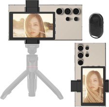 Phone Vlog Selfie Monitor Screen Magnetic Phone Holder Clip Mount Using Phone