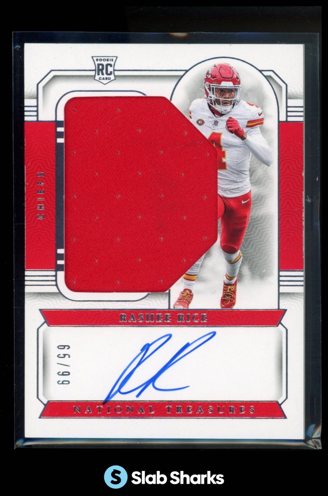 2023 NATIONAL TREASURES RASHEE RICE ROOKIE MATERIAL SIGNATURES JERSEY AUTO /99
