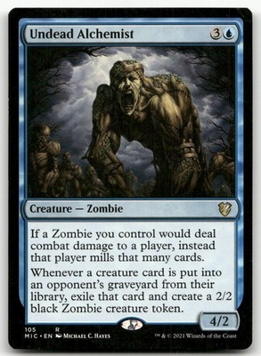 Undead Alchemist #105 (MP) Midnight Hunt MIC Magic MTG