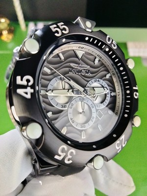 Invicta 48547 Subaqua Chrono Watch 54 mm Black/White 200 M Diver Silicone Strap