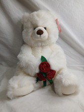 Russ Berrie Mistie Polar Bear 17" Plush NWT White Sparkle Fur Roses Vintage