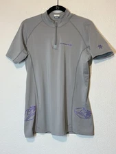 Lavacore Shirt Short Sleeve Gray 1/4 Zip Womens 14 L Scuba Dive Paddleboard Surf