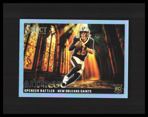 2024 Spencer Rattler Rookie Card Panini Select Alter Ego #23 New Orleans Saints