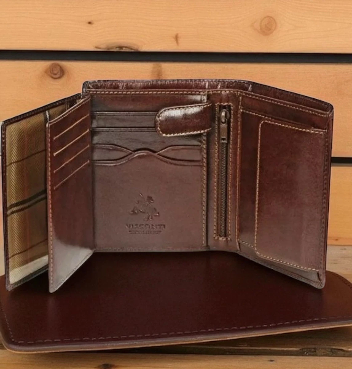 Visconti Collezione Tuscany RICCARDO Portafoglio in Pelle con Protezione RFID TSC47 Abbronzato