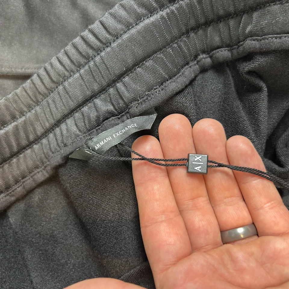 Armani Exchange Track Suit Mens Med Black Red Stripe Full Zip Jacket Pants A|X - Image 2 of 4