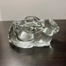 Glass Bunny Rabbit Hare Votive Candle Holder Candle Not Included